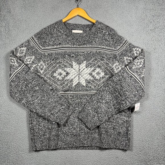 Lucky Brand Sweater Mens Size XL Intarsia Nordic Crew Neck Alpaca Blend Ribbed - Picture 3 of 15